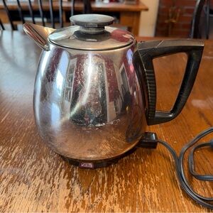 Vintage Chrome Jet-O-Matic Coffee Maker 10  MH Garaham With Cord Works